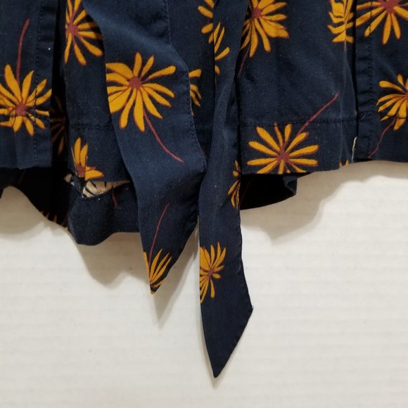 Madewell shorts Medium Pull-On Tie Fresh Daisies floral print elastic waist - Picture 5 of 16